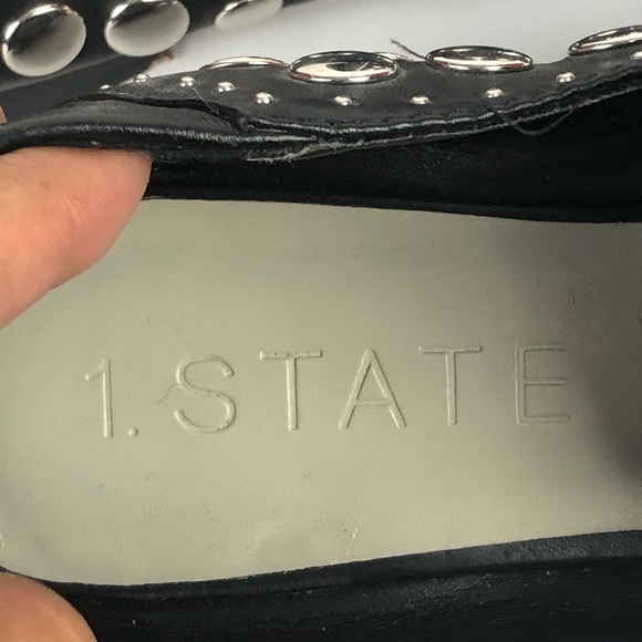 🎉1 State Black Studded Loafers - Picture 6 of 9